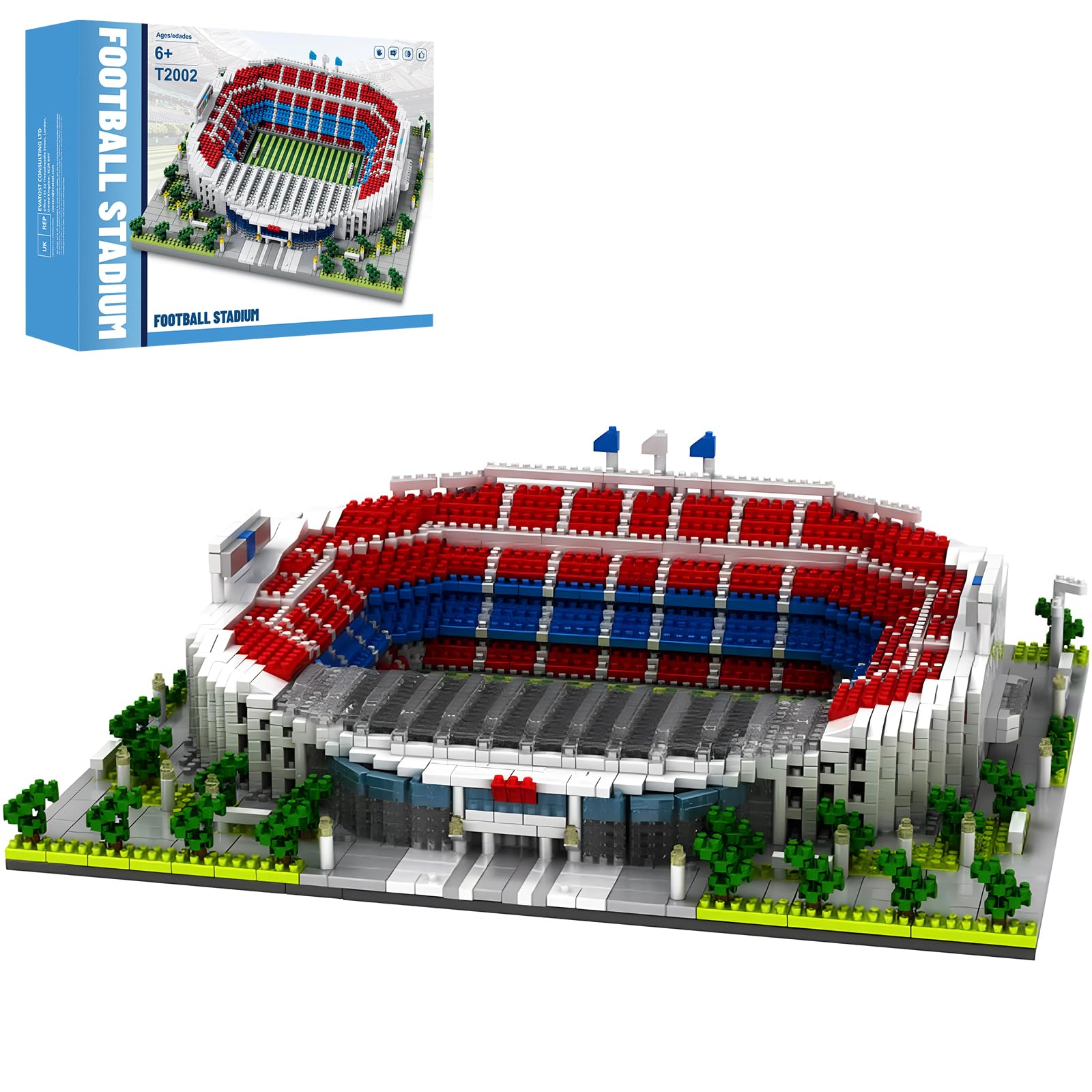 Soccer Stadium Building Blocks Sets Toys Football Architecture Model Kits Gifts for Adults Kids Boys 3500+Pieces