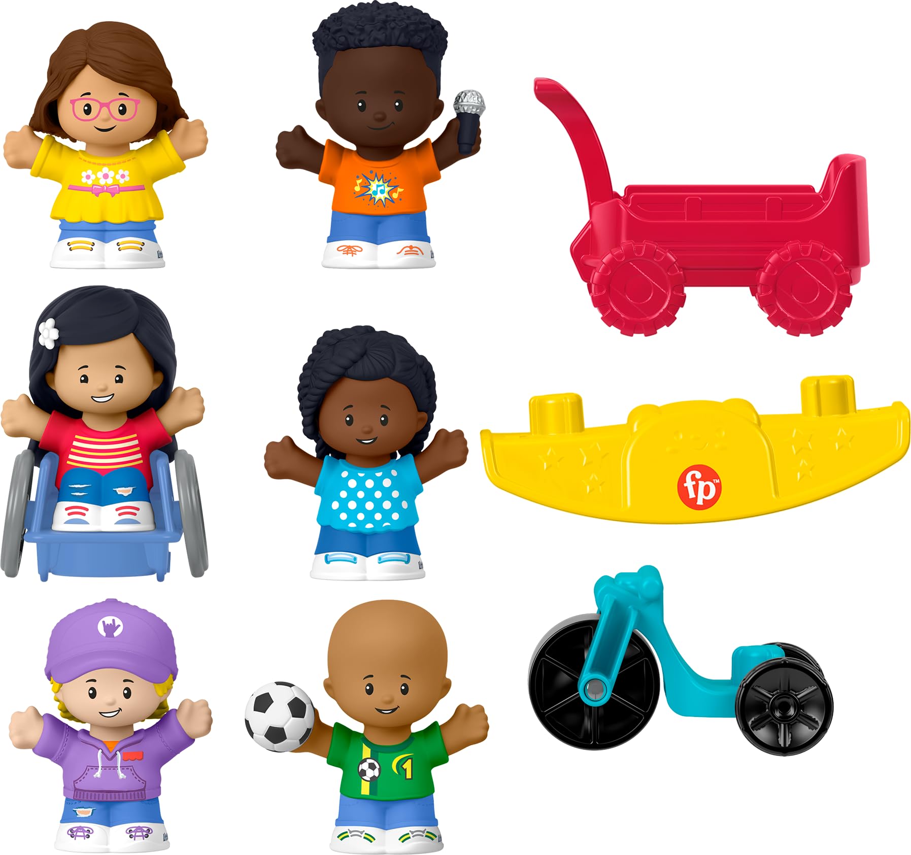 Fisher-Price Little People Toddler Toys Play for All Figure and Accessory  Pack 9-Piece Set for Pretend Play Ages 1+ Years - Main Image