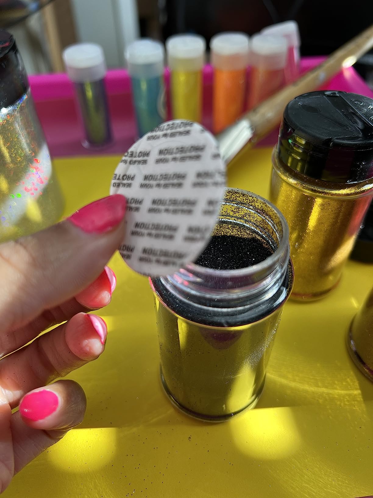 Moon Glow Gioielli Per Il Viso Al Neon UV Di Festival Face Body Gems, Adesivi Glitter Per Il Trucco Degli Occhi In Cristallo, Gioielli Per Tatuaggi Temporanei, Giallo, Medio - Foto 10