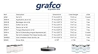 Vista 5 de Frascos de Vidrio Grafco para Diversos Usos – Juego de 5 – Etiquetados "Aplicadores, Vendajes, Algodón, Gasa y Depresores de Lengua
