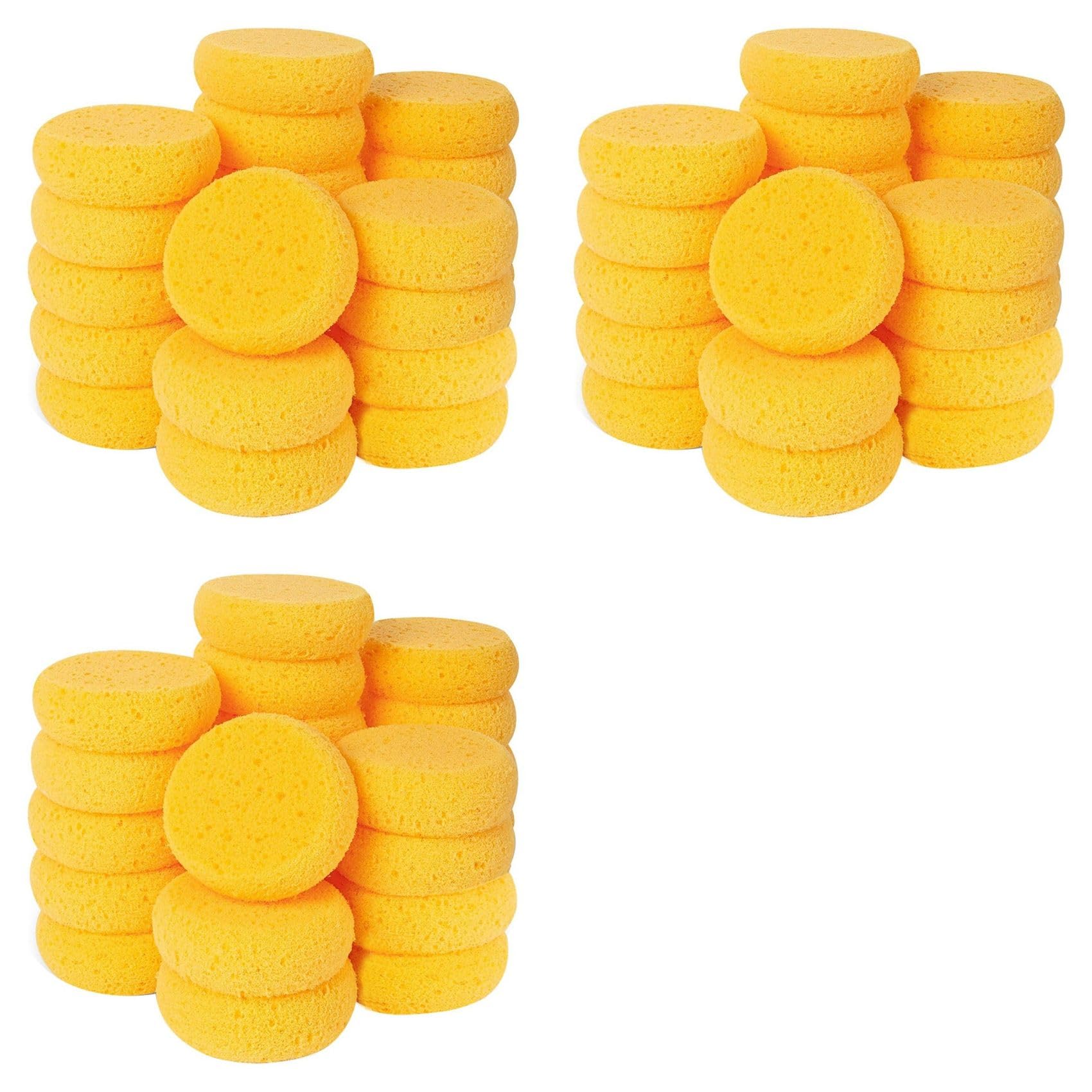Jnchdghwa 72Pcs Round Pottery Sponges, Round Artist Sponge, Pottery Sponges for Clay Leather Care Horse Tack Maintenance