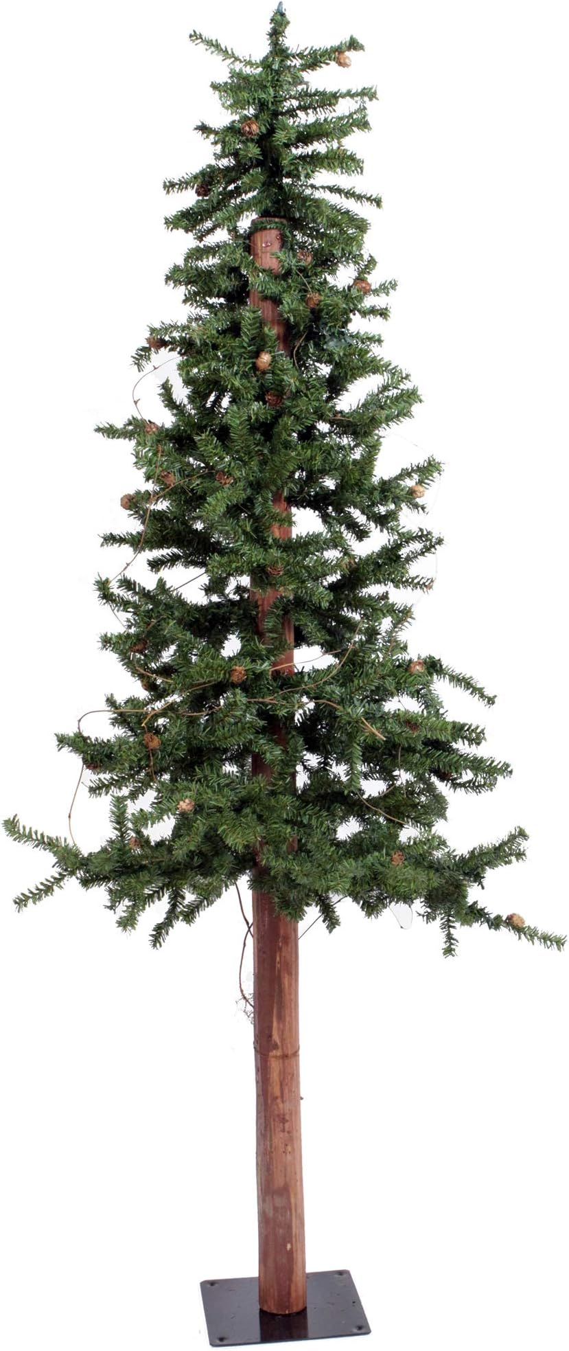 Vickerman 7' Alpine Artificial Christmas Tree, Unlit - Faux Christmas Tree - Seasonal Indoor Home Decor