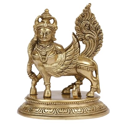 Kartique Brass Kamadhenu The Wish-Fulfilling Cow Idol Surabhi Statue for Home Decor Vastu Feng Shui Good Luck Marriage C