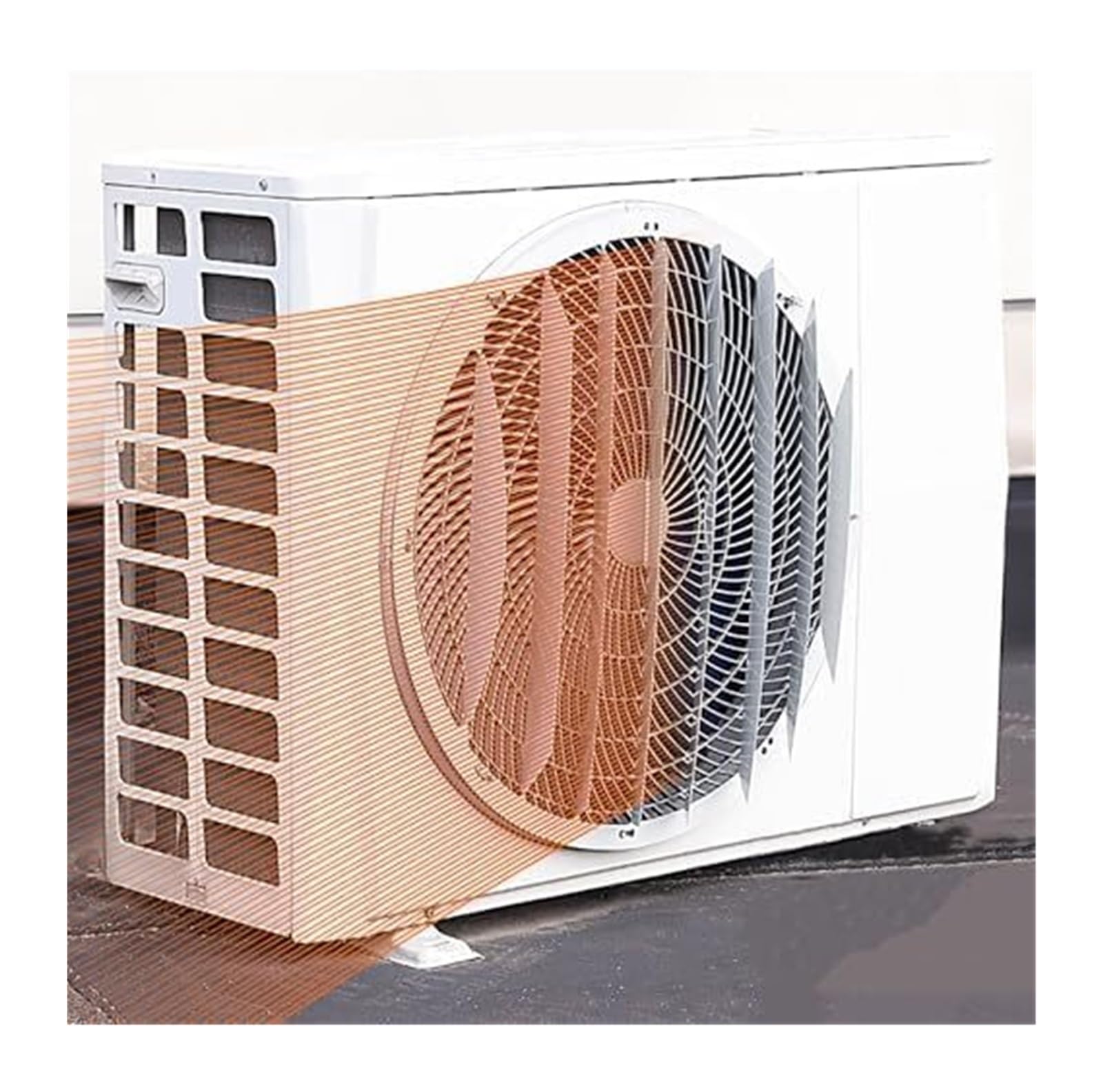 Air Conditioner Outdoor Unit Deflector, AC External-Unit-Cover Deflector Direct-Blow Metal-Paint Condenser-ion 43-60cm(43cm/17in)