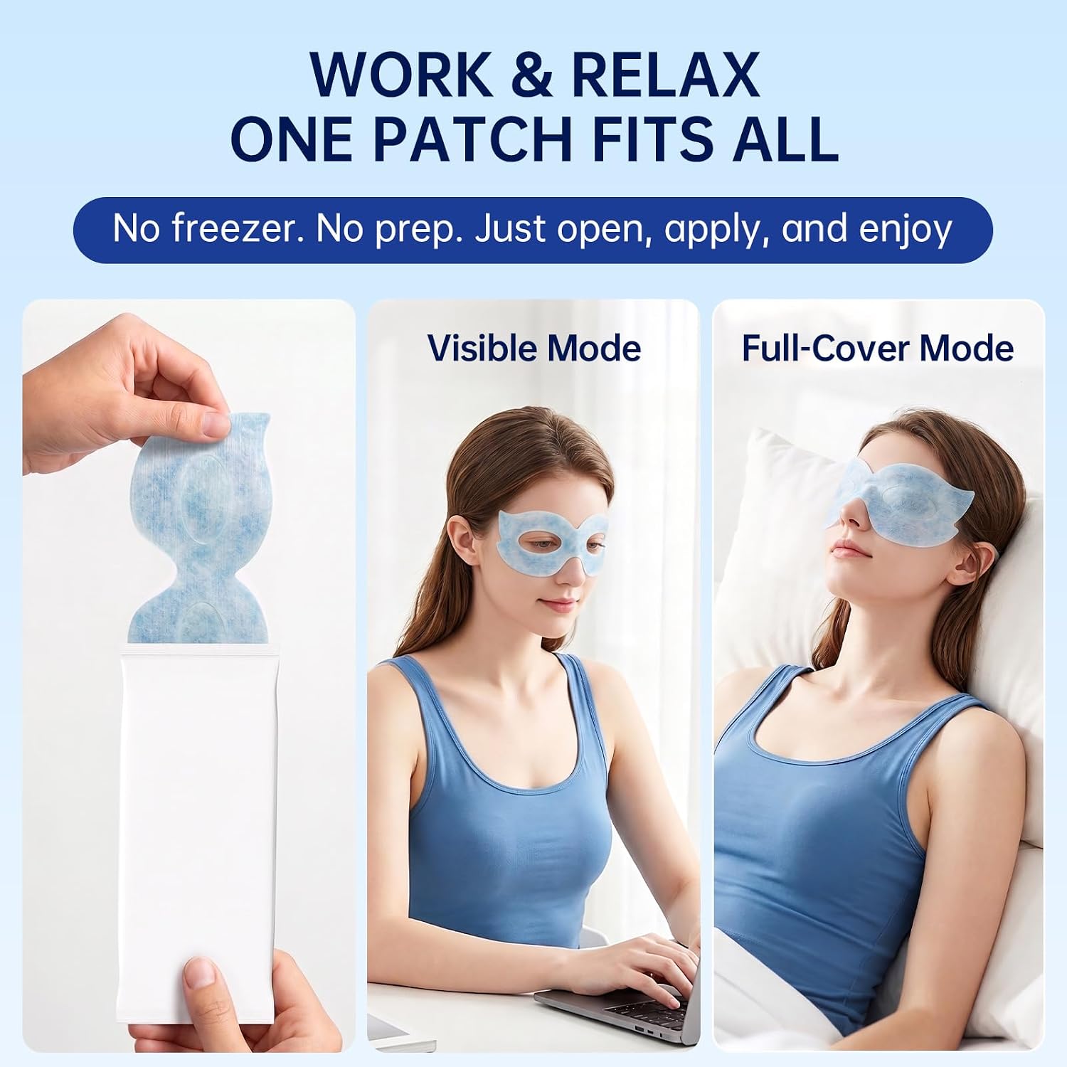 Self Cooling Mask for Sleeping, Cold Eye Mask (15 Masks)
