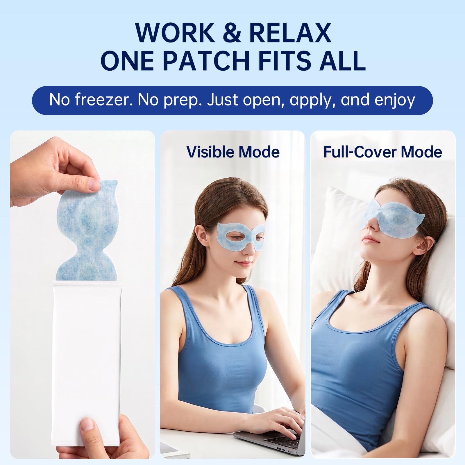 Self Cooling Mask for Sleeping, Cold Eye Mask (15 Masks) — Amazon image 3