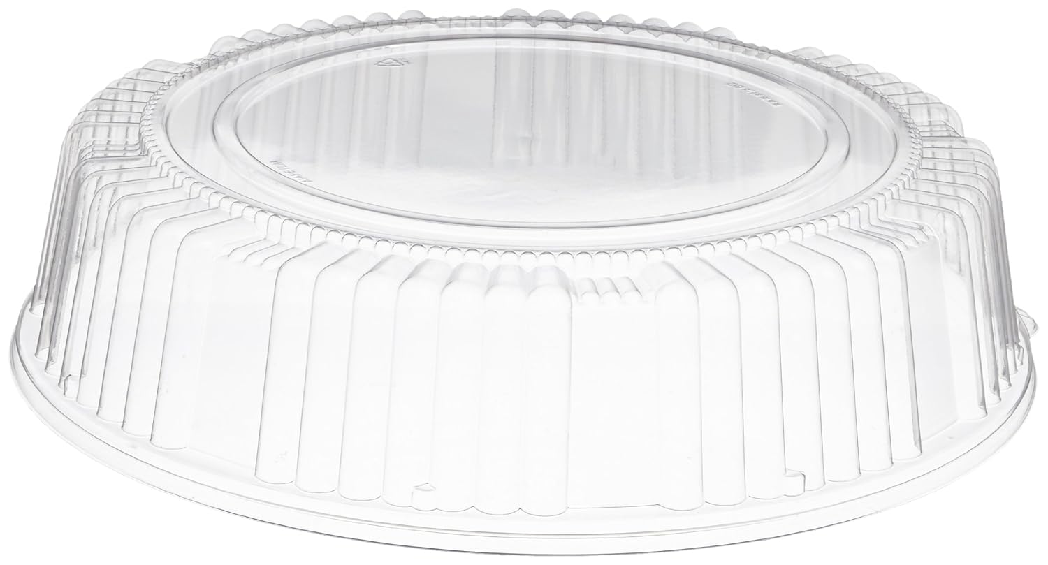 CaterLine Plastic Round Dome Lid, 14-Inch, Clear (25-Count)