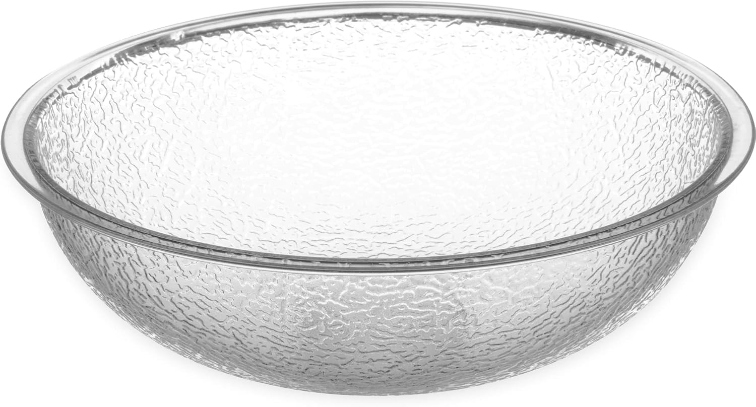 Round Pebbled Bowl, Clear, 18 Qt