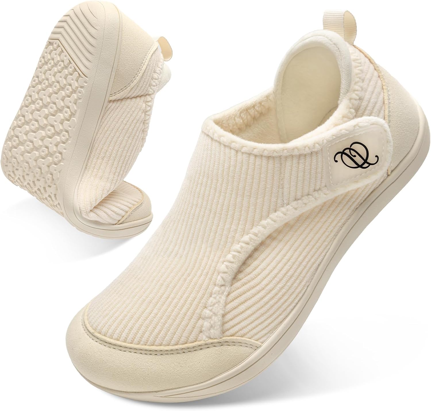 Comfortable Wide Diabetic Shoes for Women Mes,Barefoot House Shoes Slippers for Women Indoor Outdoor,Adjustable Zero Drop Edema Shoe for Neuropathy, Breathable Nursing Shoe Wide Width Casual Sneakers