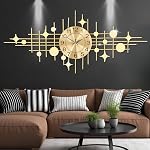 Horloge Murale,Grandes Horloges Murales pour Salon,Silent Non Ticking,Batterie exploitée surdimensionnée Ronde Horloge Mur moderne pour Chambre,Farmhouse,Décor mural de bureau Star, 16.3 * 37.4 1 cm
