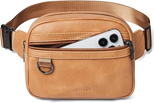 Miniatura 10 de Riñoneras de 2L para Mujeres Bolsa Cruzada de Cinturón Bolsa de Cuero Sintético Riñonera Bolsa de Cintura Bolsa Bandolera Bolso Viaje Senderismo