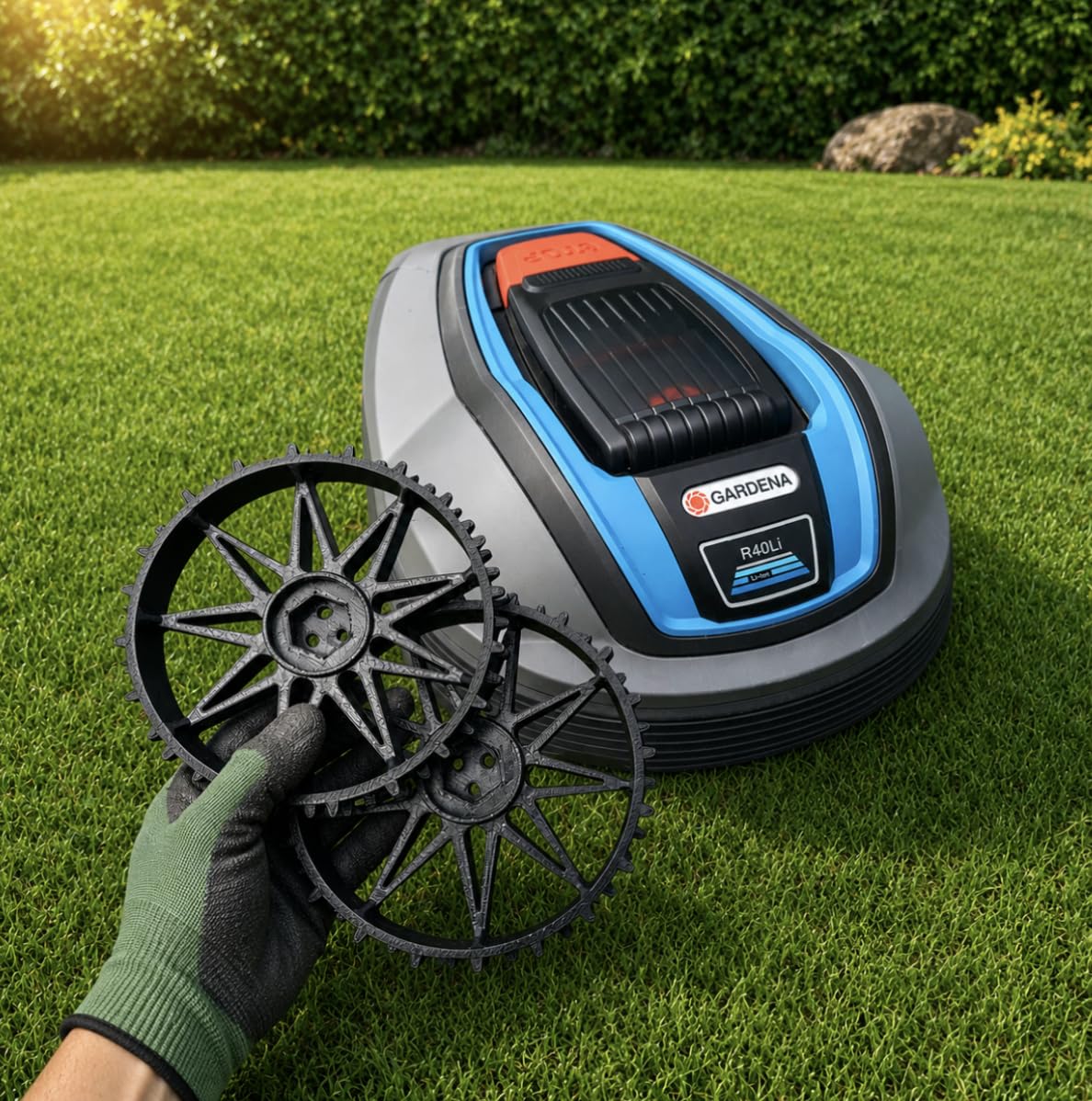 2er Set Antriebsrad Rad Gardena R38Li R40Li R50Li R70Li R80Li mit OFFROAD PROFIL