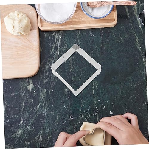 Miniatura 5 de Cabilock Molde para hornear tiramisú para anillo de acero inoxidable, anillo de pastelería, molde circular para hornear, cortar pasteles, galletas