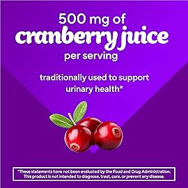 Vitafusion Cranberry Gummies for Women, 500mg Cranberry Juice Concentrate per Serving, 60ct