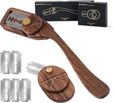 Bread Lame Set with Blade Cover, Two Scoring Knifes with 5 Feather Blades, Dough Scoring Tool for Bread Baking, Sourdough Scoring Tool Dexterous-Cut Series Lame Bread Tool LUNA & ELEGANT