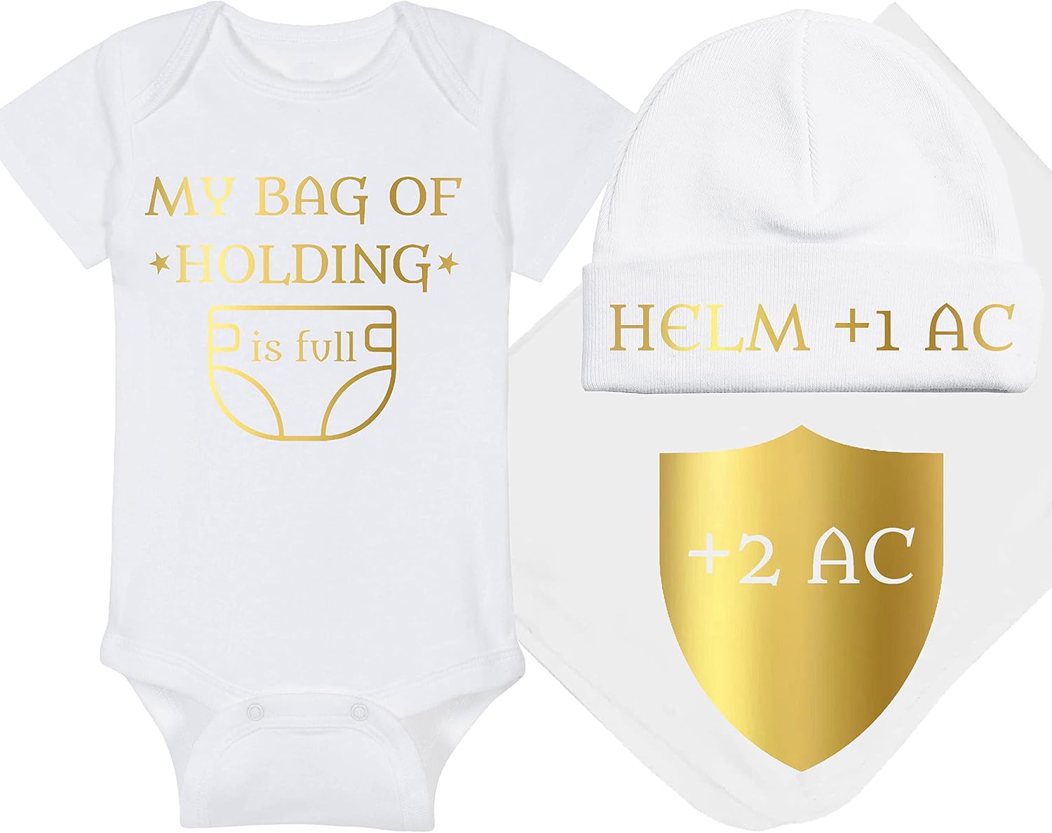 My Bag Of Holding Is Full - Gaming Baby Onesie - Hat - Blanket - Bib Package Combinations