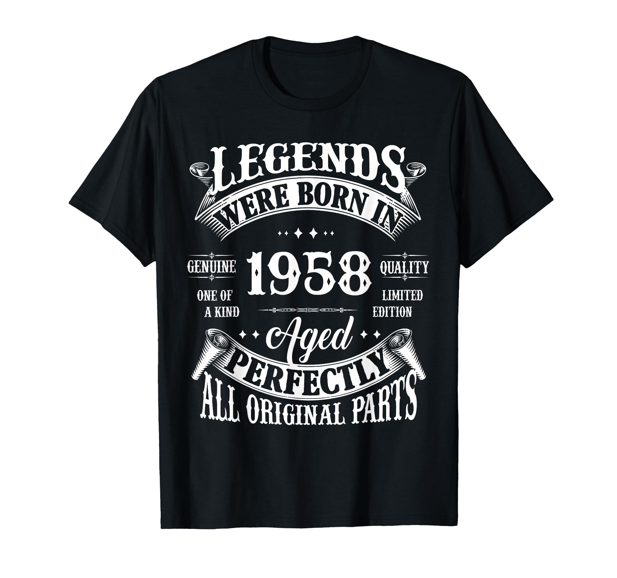 68th Birthday Gift Vintage Legends Born in 1958 68 Years Old T-Shirt