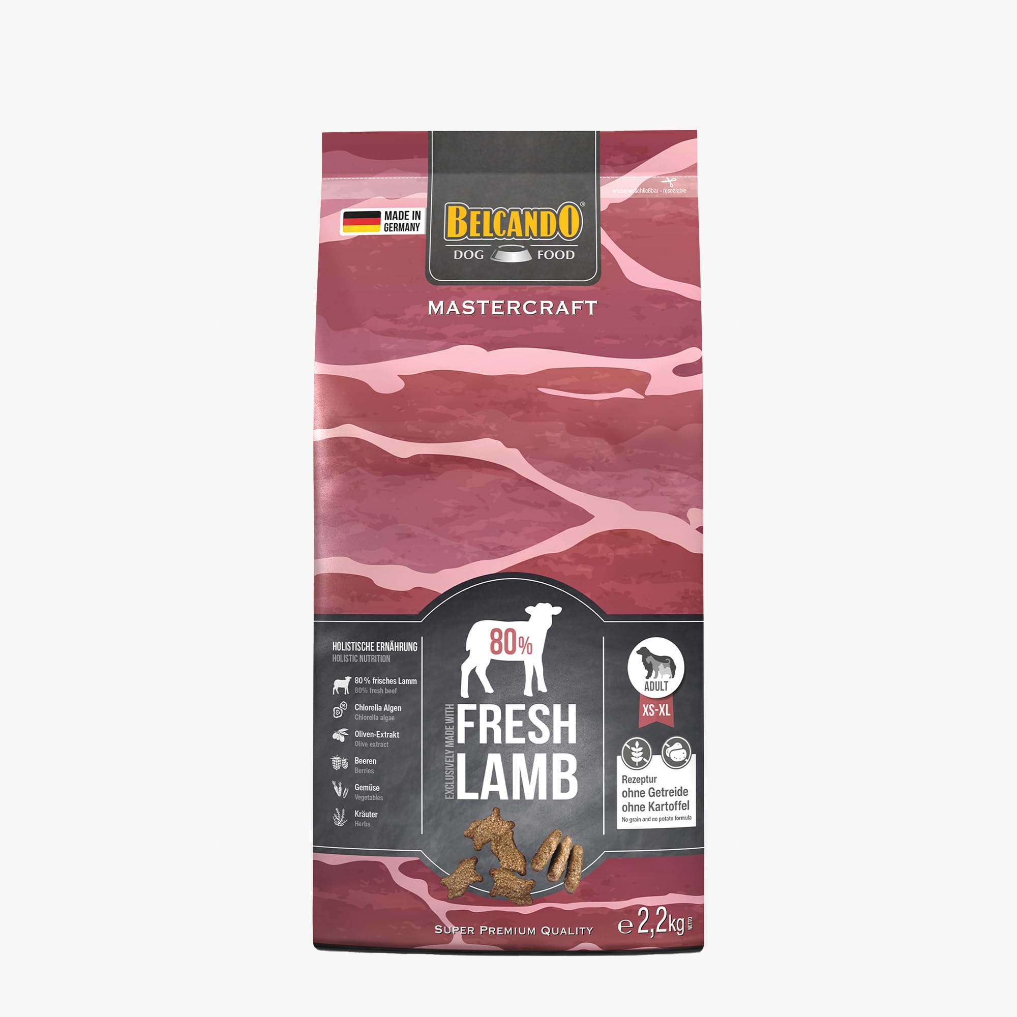 BELCANDO MASTERCRAFT Hundefutter trocken Fresh Lamb, 2,2 kg