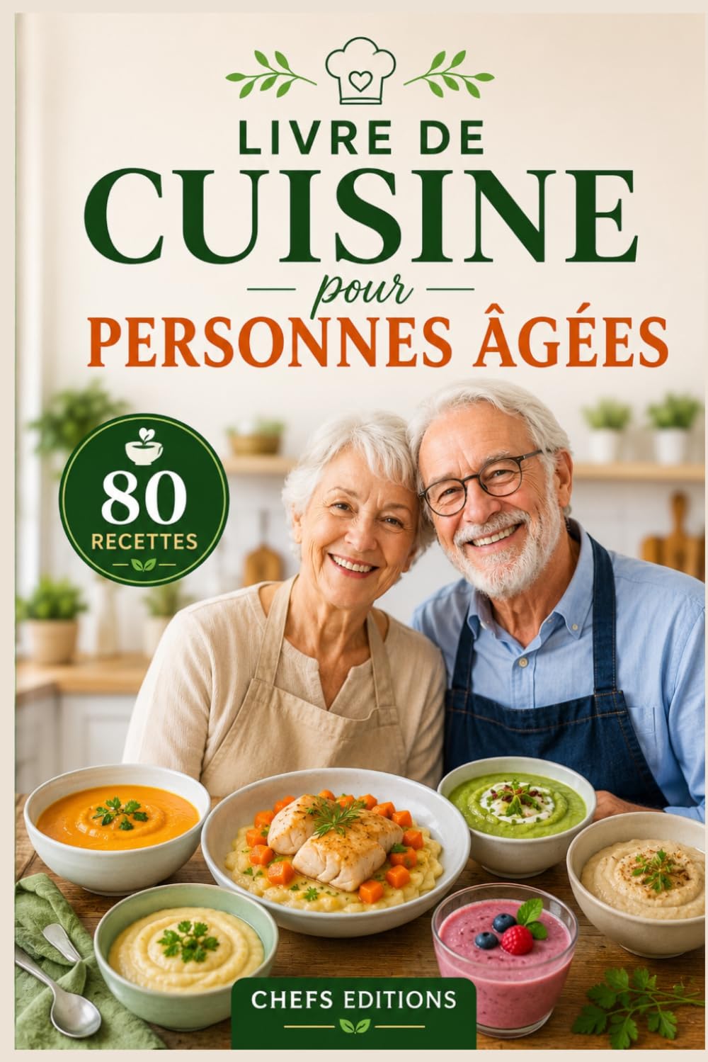 Livre de Cuisine pour Personnes Âgées: Prévenir la Dénutrition, Préserver la Masse Musculaire ; 80 Recettes Faciles à Préparer spécialement Conçues pour la Santé et le Plaisir des Seniors