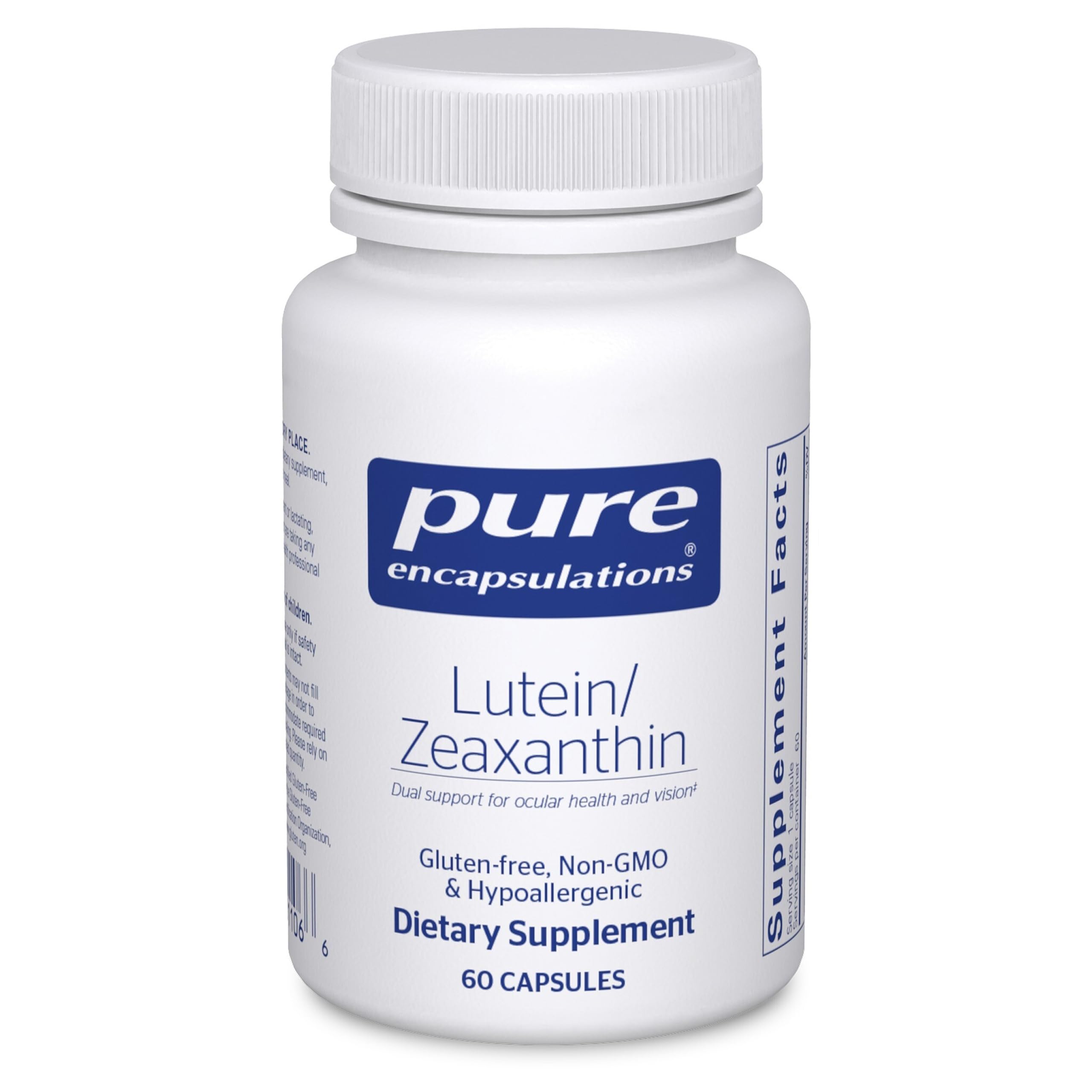 Pure Encapsulations Lutein & Zeaxanthin - Supports Overall Vision* - Maintains Macular Pigment & Eye Health* - Antioxidant Support* - Vegan-Friendly & Non-GMO - 60 Capsules