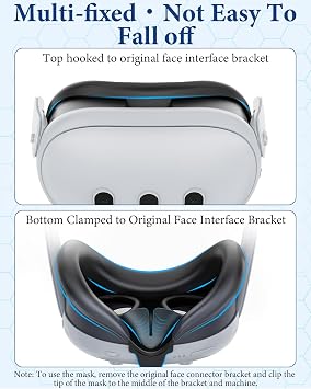 Silicone Face Pad Cover Kit for Met Qust 3, Specially Designed for Met Qust 3 Facial Interface, for Met Qust 3 Accessories, EVA Lens Cap, Rocker Cap