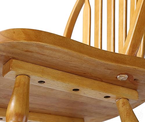 Miniatura 6 de Sunset Trading Oak Selections Silla de comedor, acabado claro, 19.5 pulgadas de profundidad x 20 pulgadas de ancho x 38 pulgadas de alto