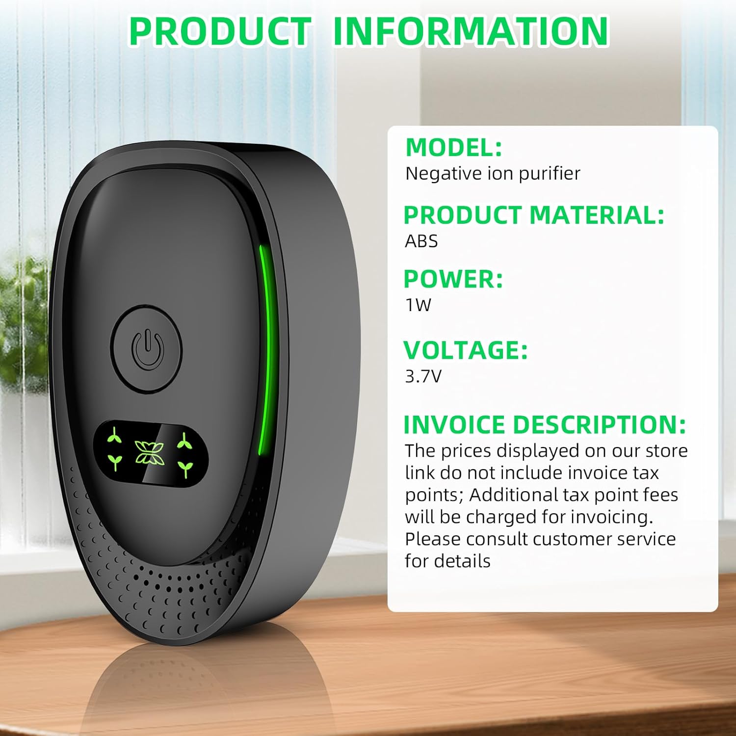 2026 New Air Ionizers Purifier for Home Dust Mites Ionic Air Purifier Plug In, Office Air Purifier Odor Eliminator with Negative Ion Generator, Quiet Small Air Freshener for Bedroom,Kitchen,Smoke(8)