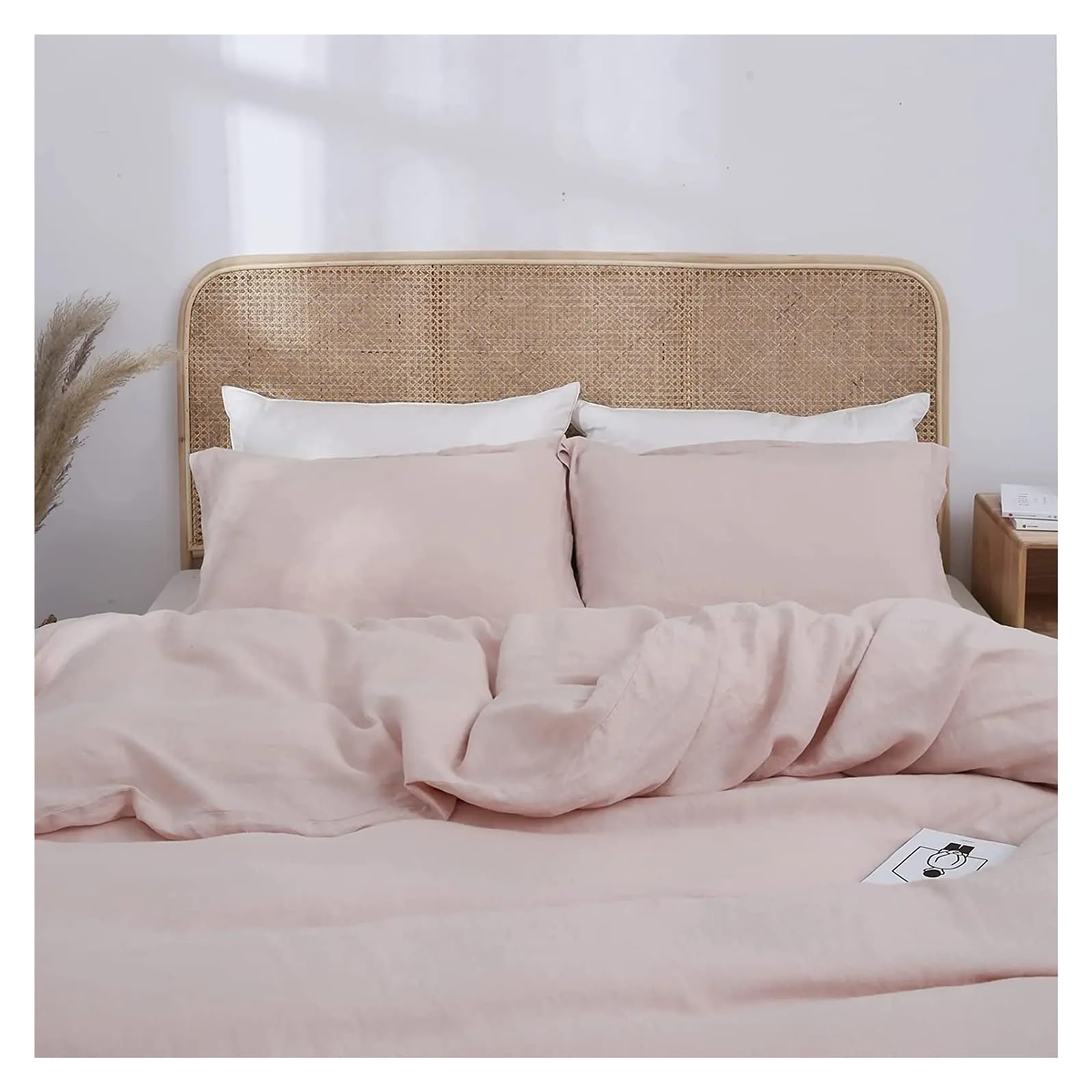 Ropa de cama transpirable de lino lavado Viskee para evitar el calor nocturno en cama Queen