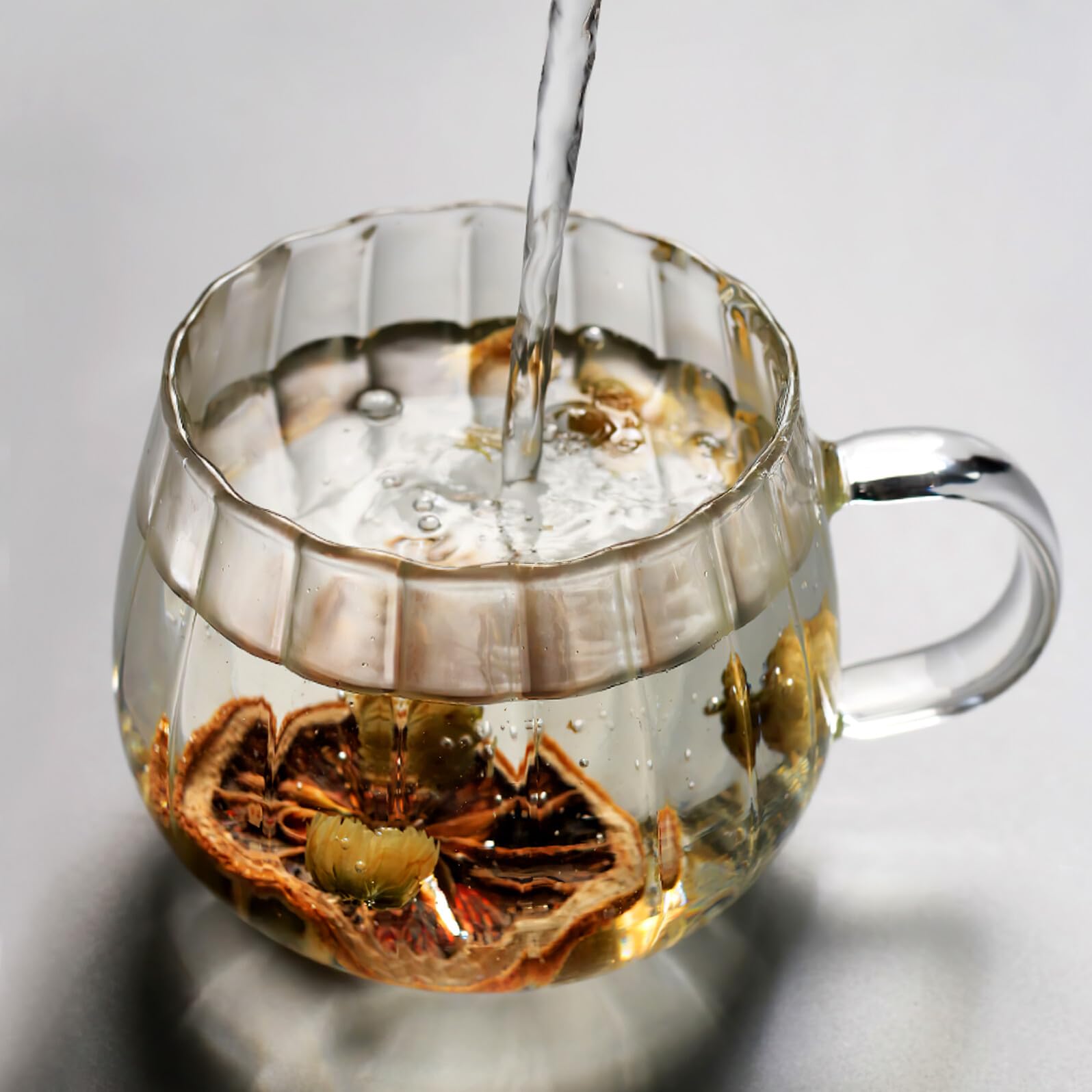IMIKEYA Set 2 Pezzi Tazze da Caffè Trasparenti in Vetro 400ml con Manico Bordi Lisci Design Raffinato per Colazione e Bevande Calde
