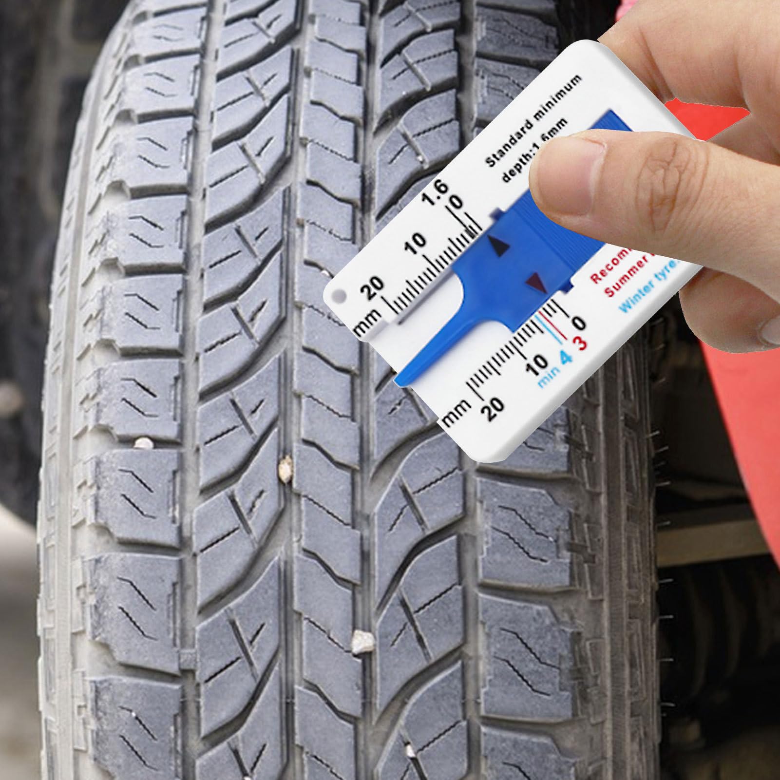 Dieptemeter voor vrachtwagenbanden,Bandenprofieldieptemeter | 0 tot 20 mm dieptemeter schuifmaat, automotive bandendikte meten reparatiegereedschap Lovoice