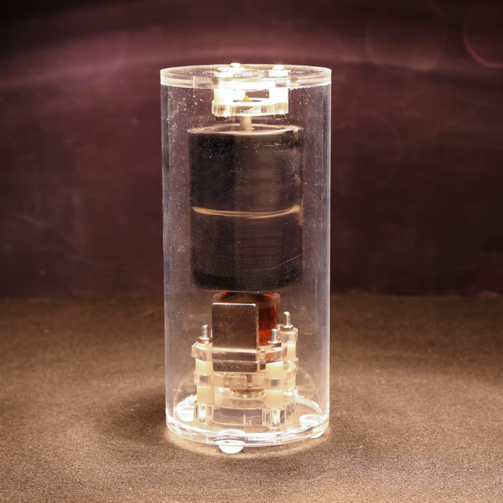 CcacHe Motor Solar de levitación magnética Adornos creativos de levitación magnética Regalos científicos (cilíndrico)