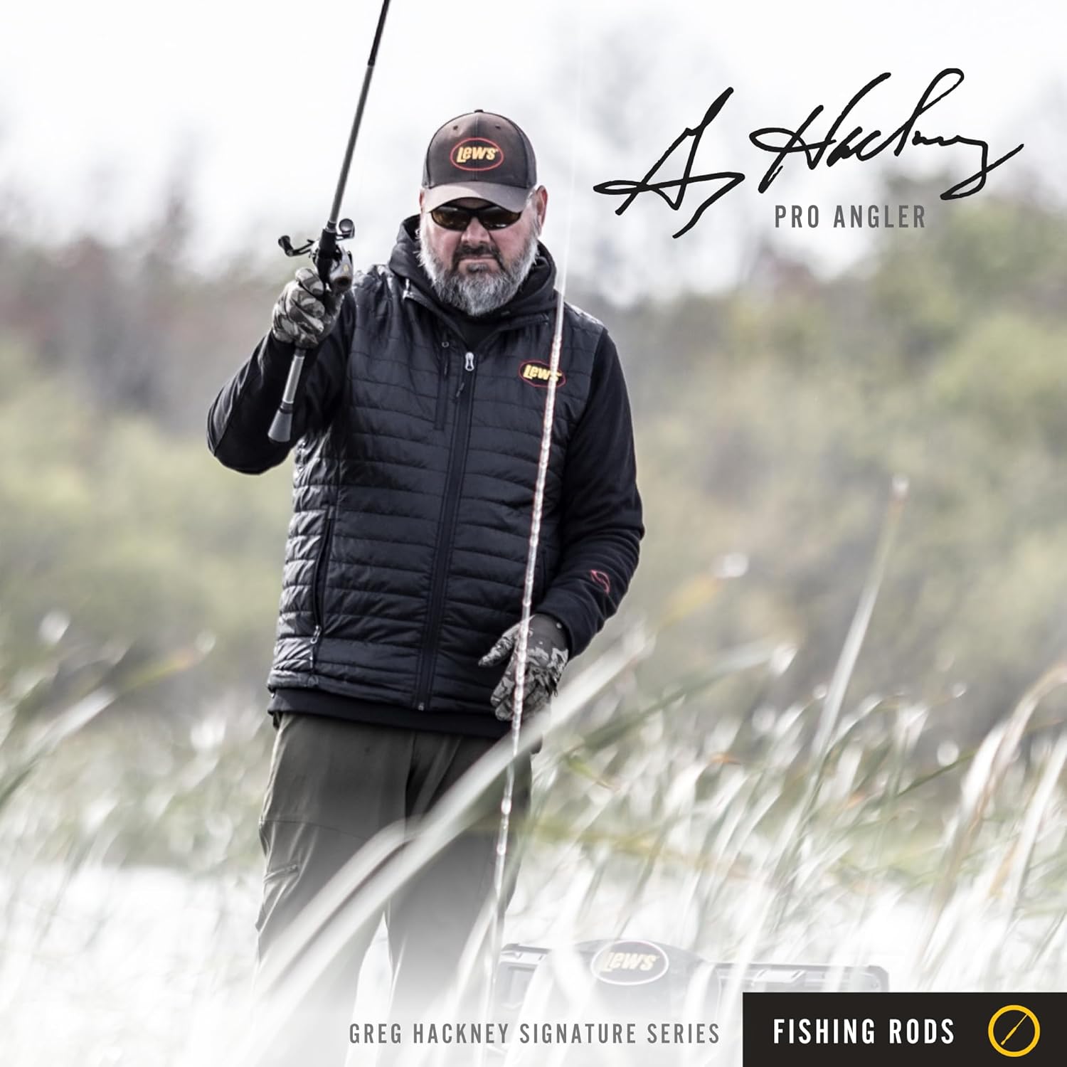 Lew's Team Lew's Signature Series Casting Fishing Rod, Graphite Blank, Winn Dri-Tac Ultra Split Grip Handle, Silver