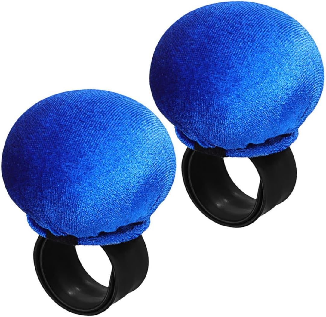 Gadpiparty 2pcs Wrist Pin Cushion Bracelet Luxurious Holder for Sewing Crafting Embroidery Portable Slap Band Design Blue and Gold Cotton
