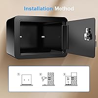 Vista 9 de Caja fuerte pequeña, cajas fuertes tipo casillero con llave y ranura para monedas, pequeñas cajas fuertes para dinero, seguridad doméstica