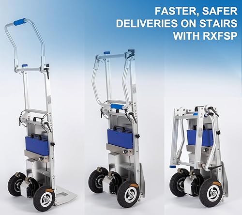 Miniatura 7 de Carrito de mano para escalar escaleras eléctricas, carrito de mano para mudanza, capacidad de 440 libras, resistente escalador de escaleras con