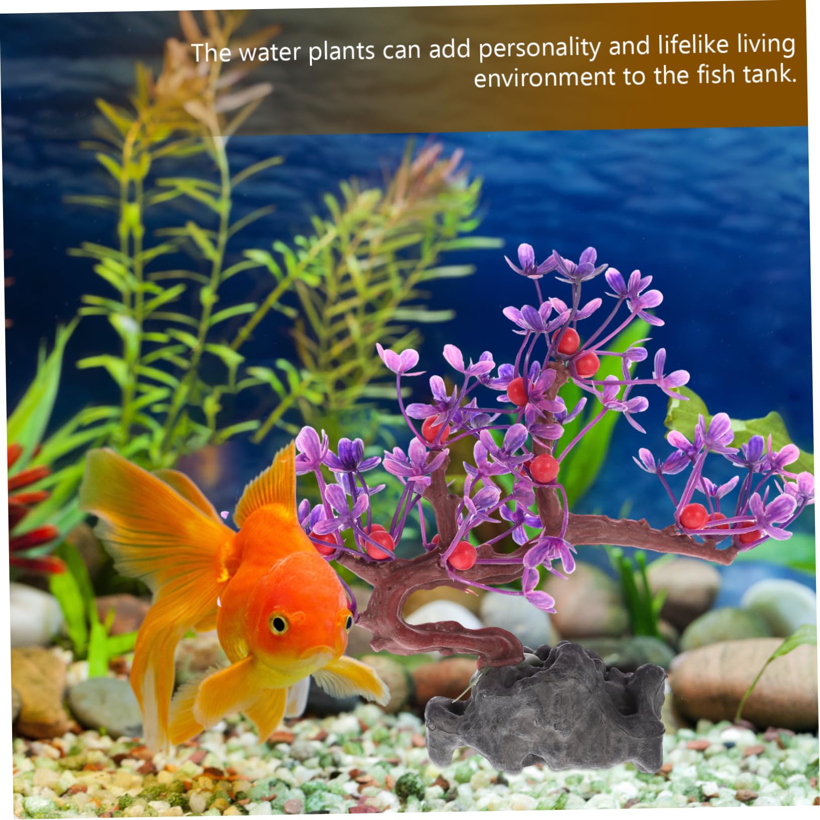 Cabilock 4 Pezzi acquario paesaggistico piante acquatiche Acquario delle piante finte artificiale aquarium aqua liner piscina ornamento vegetale di simulazione decorazione dell'acquario