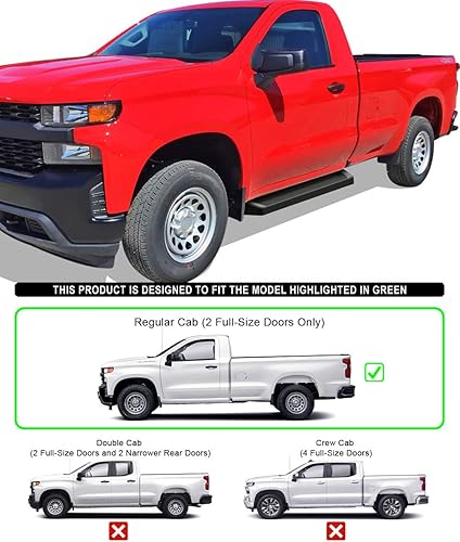 Miniatura 6 de HD Ridez Tablero negro de 6 pulgadas compatible con Chevy Silverado GMC Sierra 1500 2019-2025 Regular Cab y Silverado 1500 LTD Sierra 1500 LD 2022