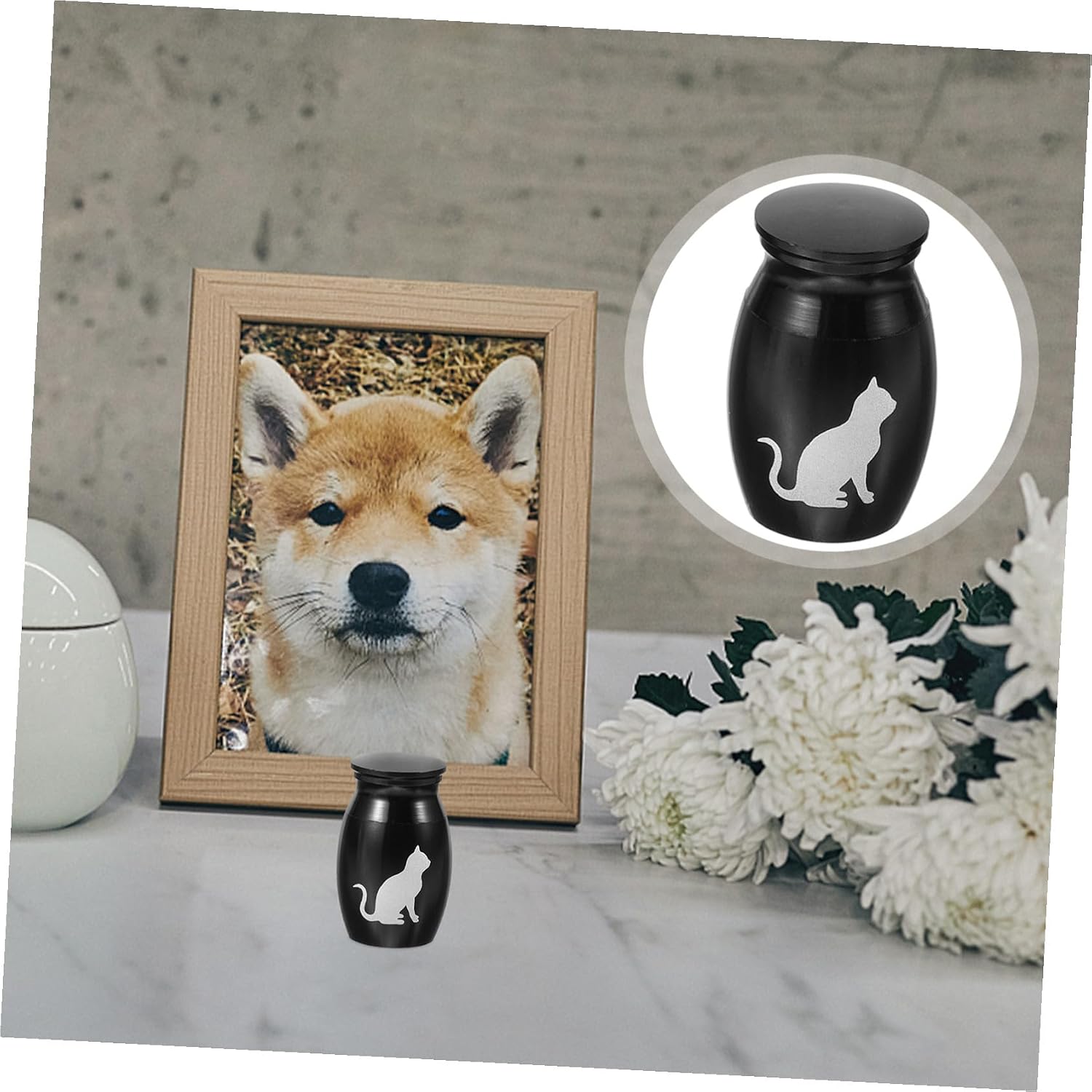 Mini Pet Urn Lightweight Alloy Keepsake Cremation Memorial for Cat Dog Ashes with Screw Lid Sealed Protection Pet Funeral Urn
