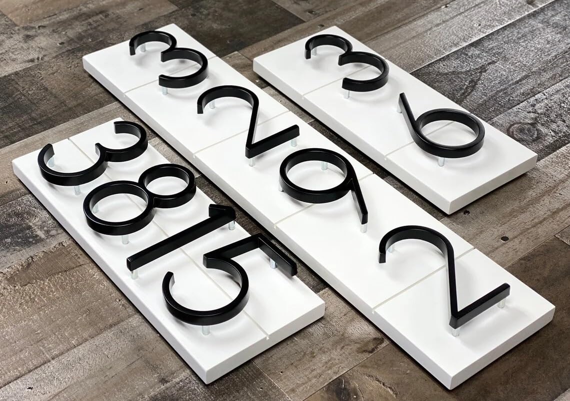 Números para buzones, Letreros con números modernos flotantes for exteriores de 200 mm, extra grandes, negros, for dirección apartamento, buzón, placa exterior casa, puerta entrada(150mm(5.9inch) B)