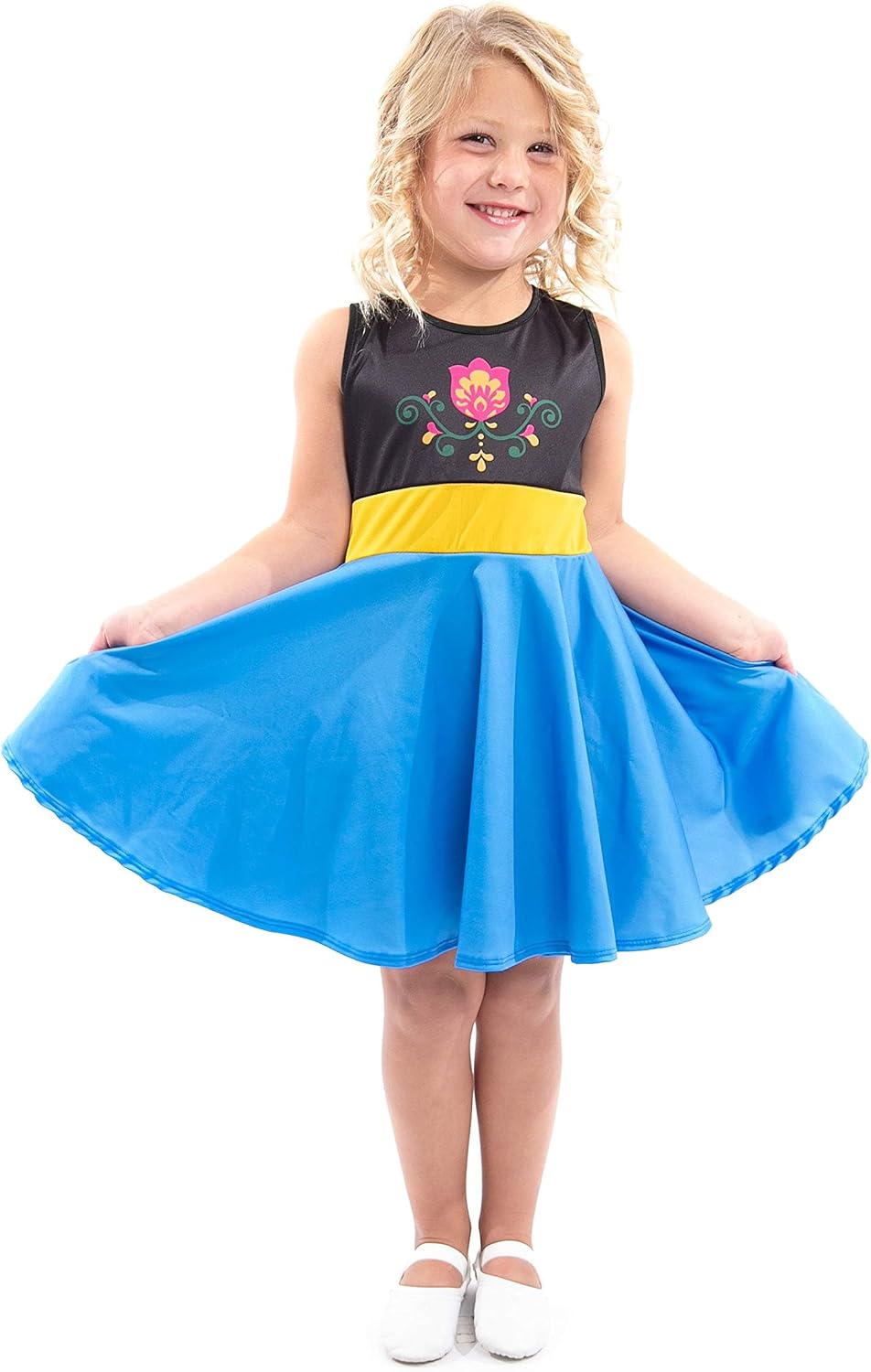 Little Adventures Ice & Alpine Princess Twirl Dress Up Bundle - Machine Washable (Medium Size 6)