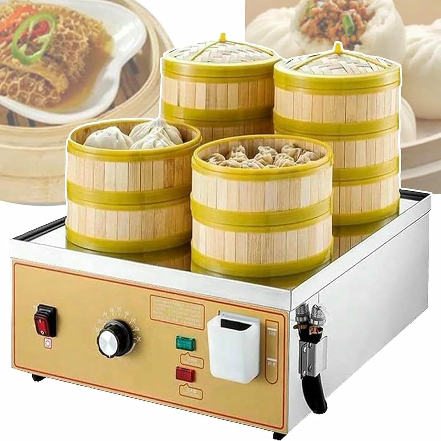 Electric Machine For Steamed Buns, Commercial Steamer, Temperature Of 30 To 110 ° C, Dry Boiling Alarm, Porous Steamer