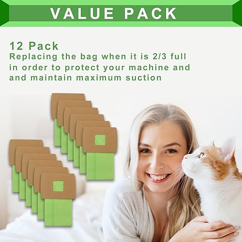 Miniatura 6 de Paquete de 12 bolsas de vacío compactas tipo BB PKBB12DW de repuesto para Oreck XL Buster B bolsas de vacío BB180 BB280 BB850 BB870 BB900 BB1000