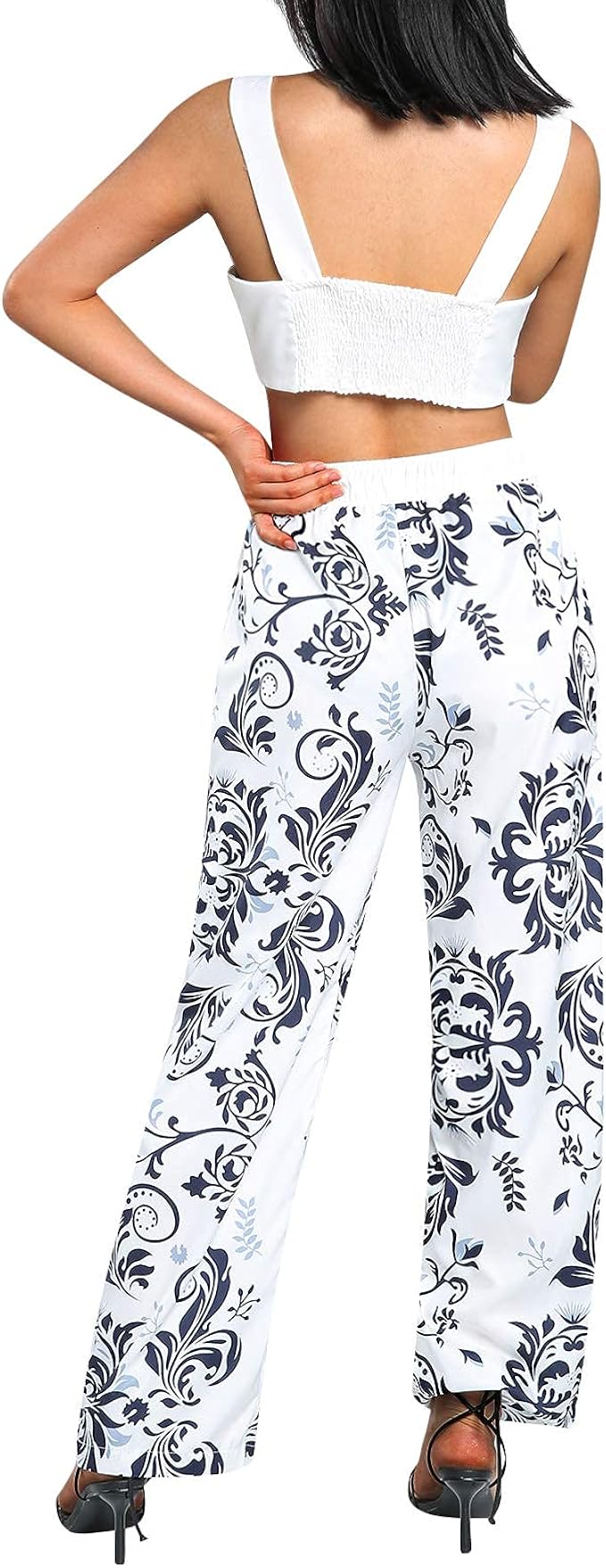Women Butterfly Print Crop Tops 