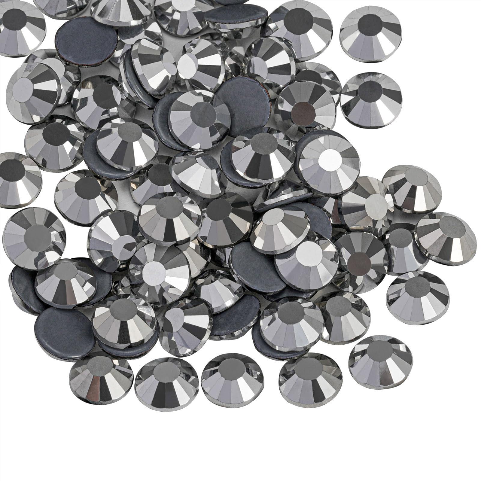 Beadsland Hotfix Rhinestones, 2880pcs Flatback Crystal Rhinestones for Crafts Clothes DIY Decoration, Black, SS6, 1.9-2.1mm — view 54