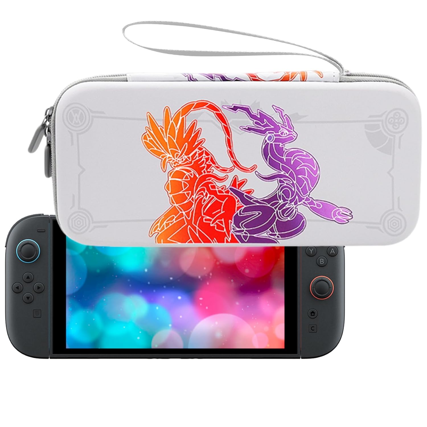 CHIKIXSON Carrying Case for Nintendo Switch 2 (2025), Hard Shell Travel Bag with 10 Game Card Slots, Portable, White