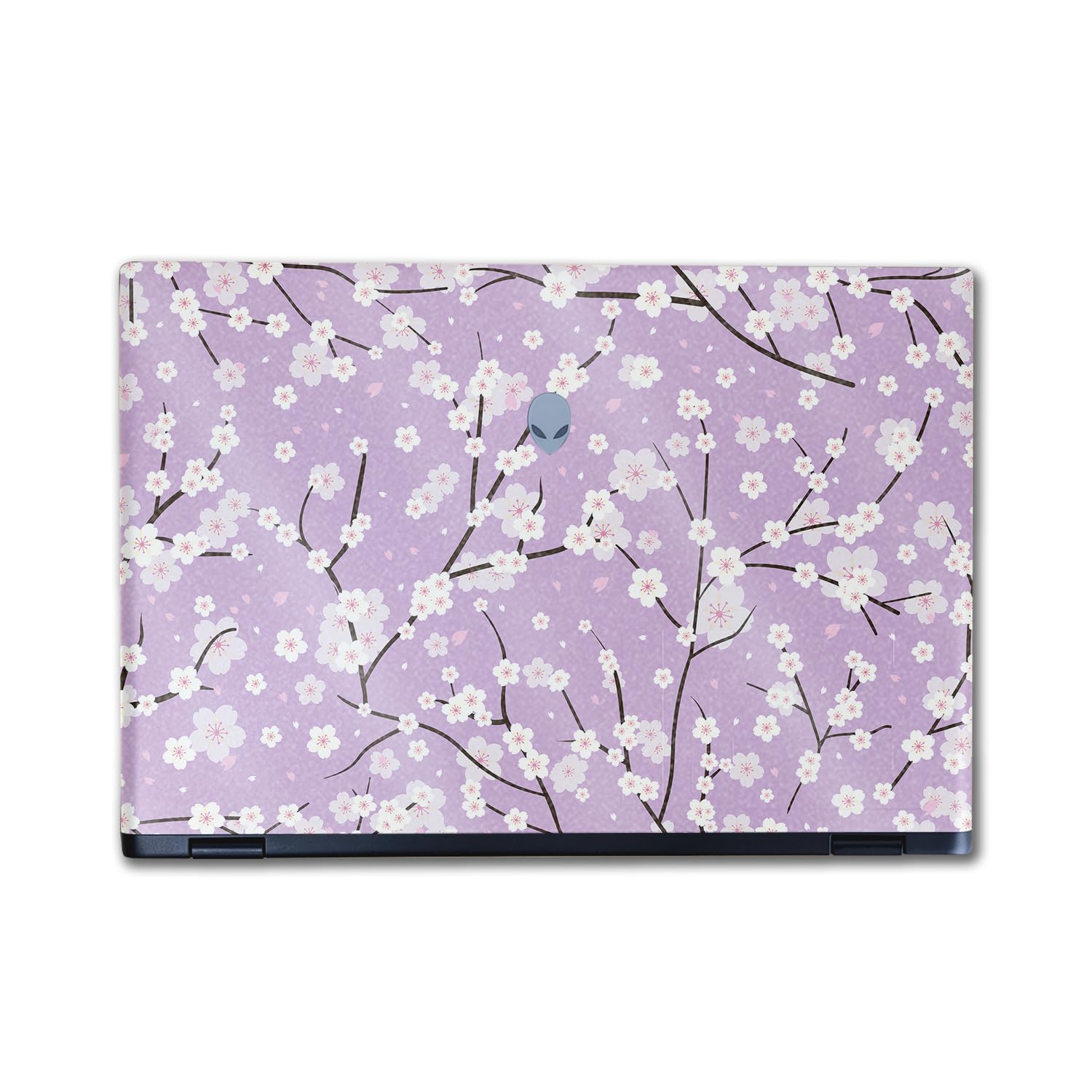 Glossy Glitter Laptop Skin Compatible with Alienware M16 R2 (2024) - Sakura Purple - Premium 3M Vinyl Protective Wrap Decal Cover - Easy to Apply | Crafted in The USA by MightySkins