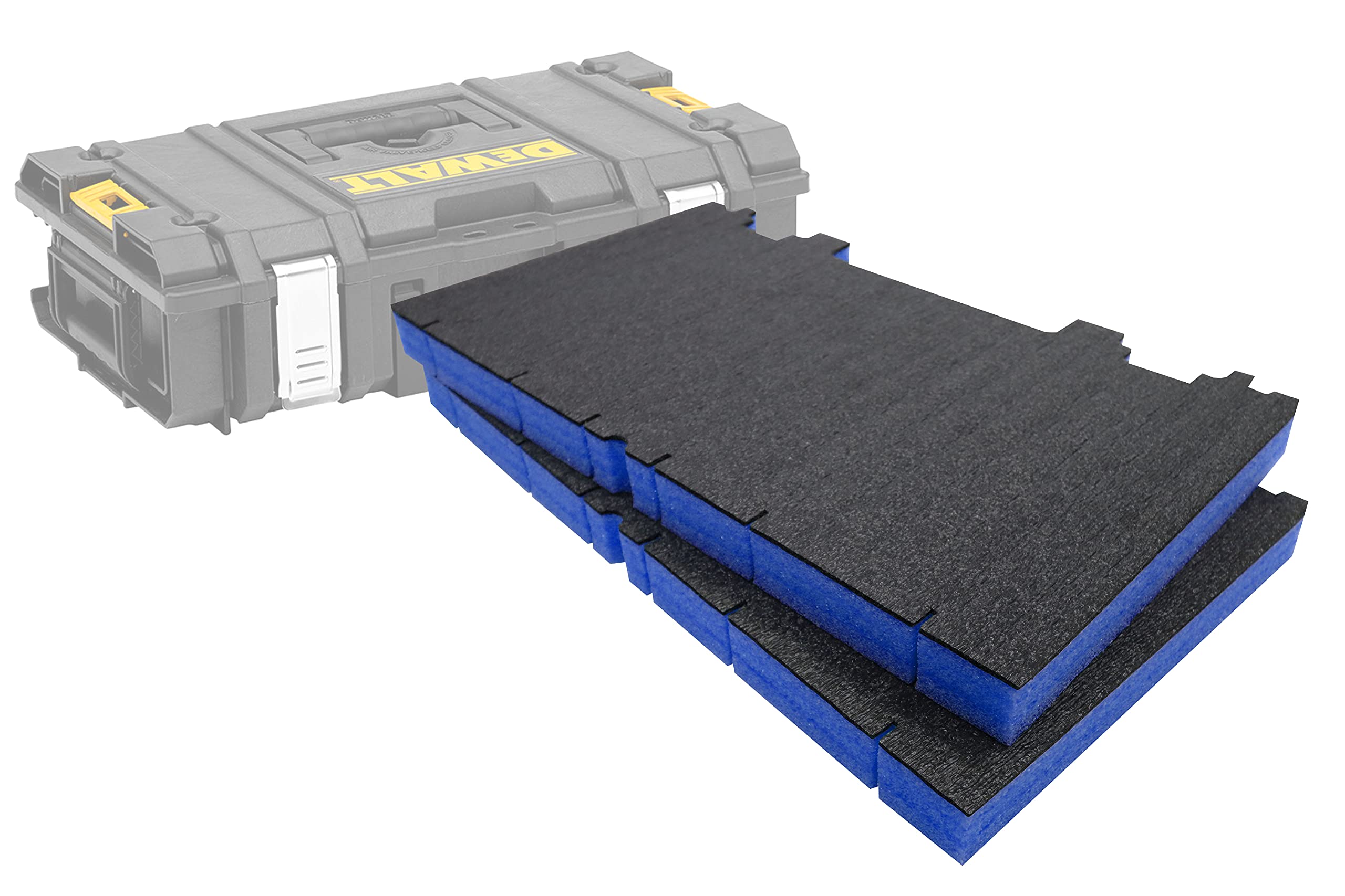 Shadow Foam Inserts – Toughsystem DS150 Insert [Blue 30mm Twin Pack] Customisable Foam for DeWalt Toughsystem Toolboxes | Ideal for Lean, 5S, Kaizen & Custom Organisers