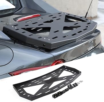 Car Tailgate Luggage Rack Compatible with Mazda MX-5 NC RF Miata 2016-2026 Aluminum Trunk Removable Deck Rack Bracket Holder, Trunk Hardtops