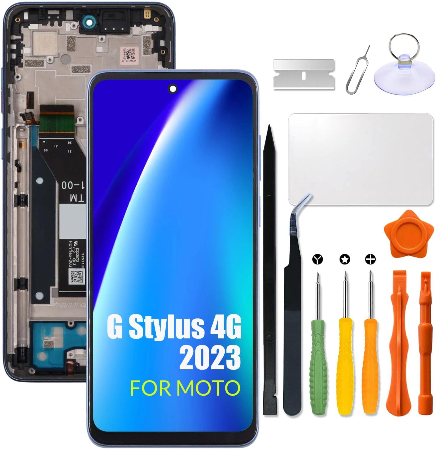 Replacement for Motorola Moto G Stylus 4G 2023 LCD Screen With Frame for moto XT2317 XT2317DL XT2317-1 XT2317-2 Screen Touch Digitizer Assembly LCD Display with Repair kit (Not Fit G Stylus 5G XT2315)