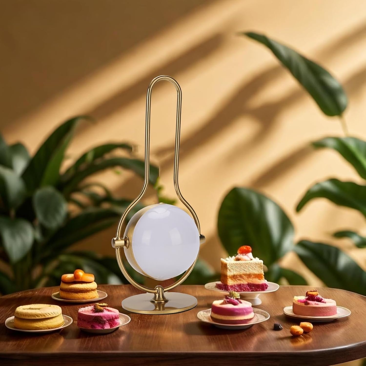 GOTOTOP Cordless Table Lamp Wireless LED Desk Lamp with 3 Color Stepless Dimmable Touch Control 2000mAh Battery for Bedroom Living Room Office Decor